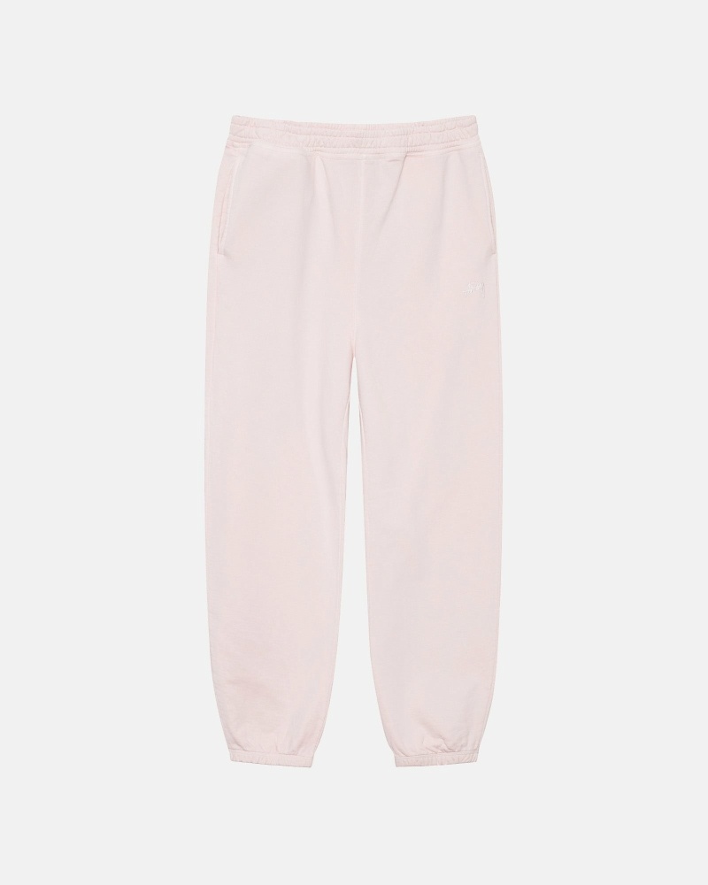 Pink Stussy Overdyed Stock Logo Men\'s Sweatpants | WDX-649781