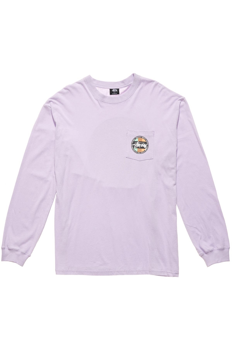 Pink Stussy Surf Dot Pocket Tee Men\'s Sweatshirts | RUZ-407629