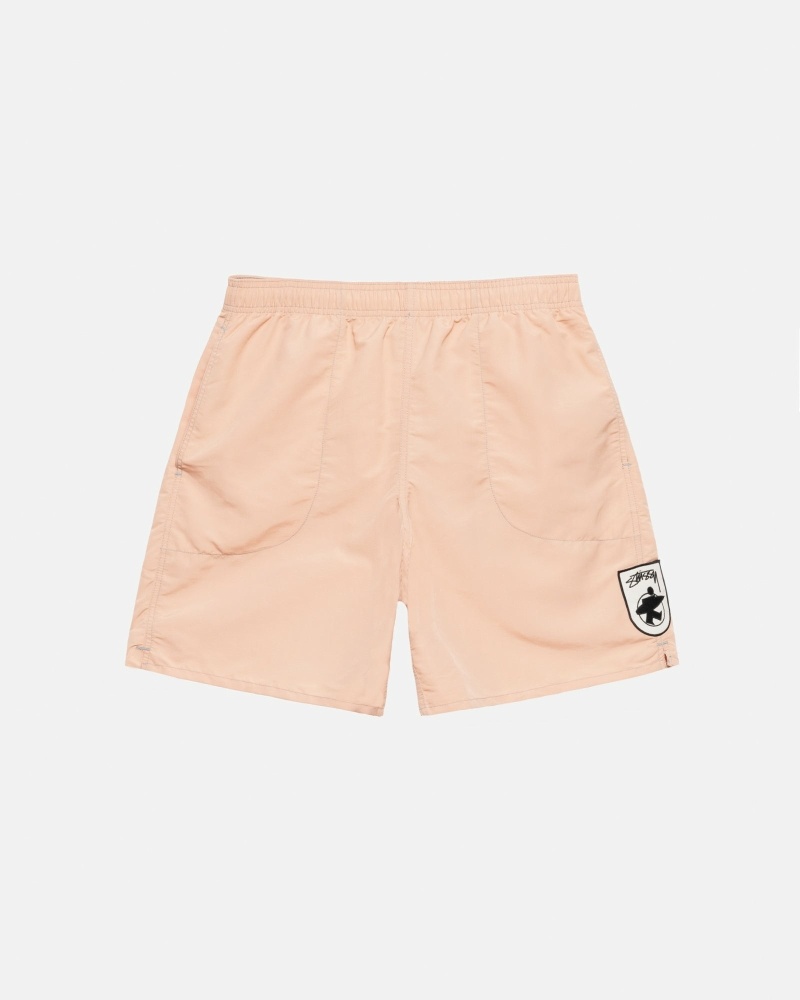 Pink Stussy Surfman Patch Men\'s Shorts | UIV-938714