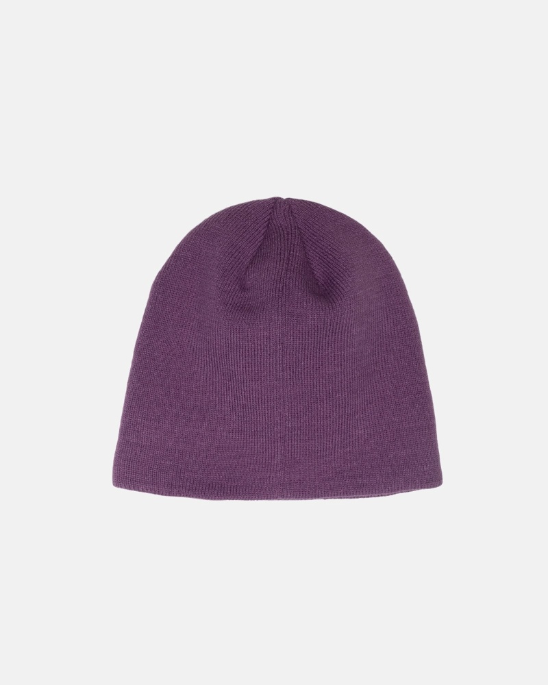 Purple Stussy Basic Skullcap Men's Beanie | OEW-619784