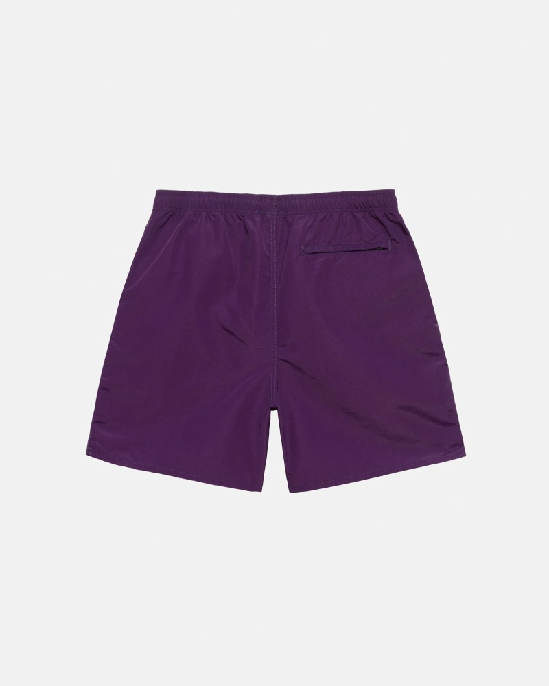 Purple Stussy Big Basic Men's Shorts | KBU-095812