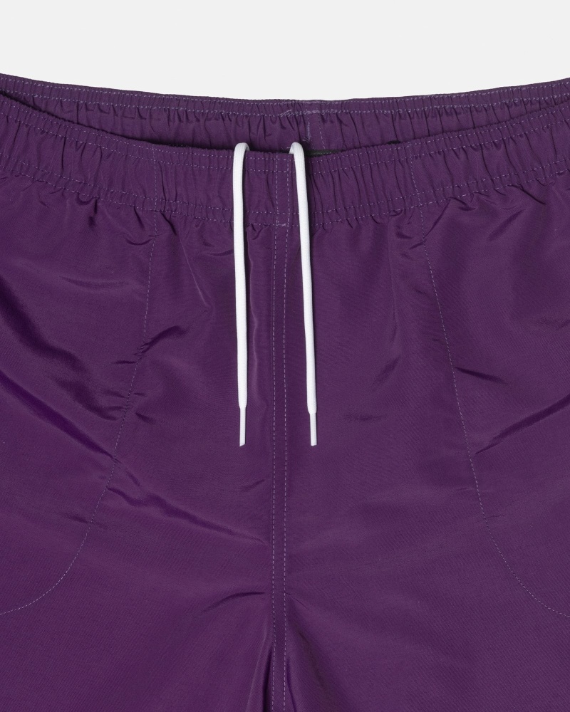 Purple Stussy Big Basic Men's Shorts | KBU-095812