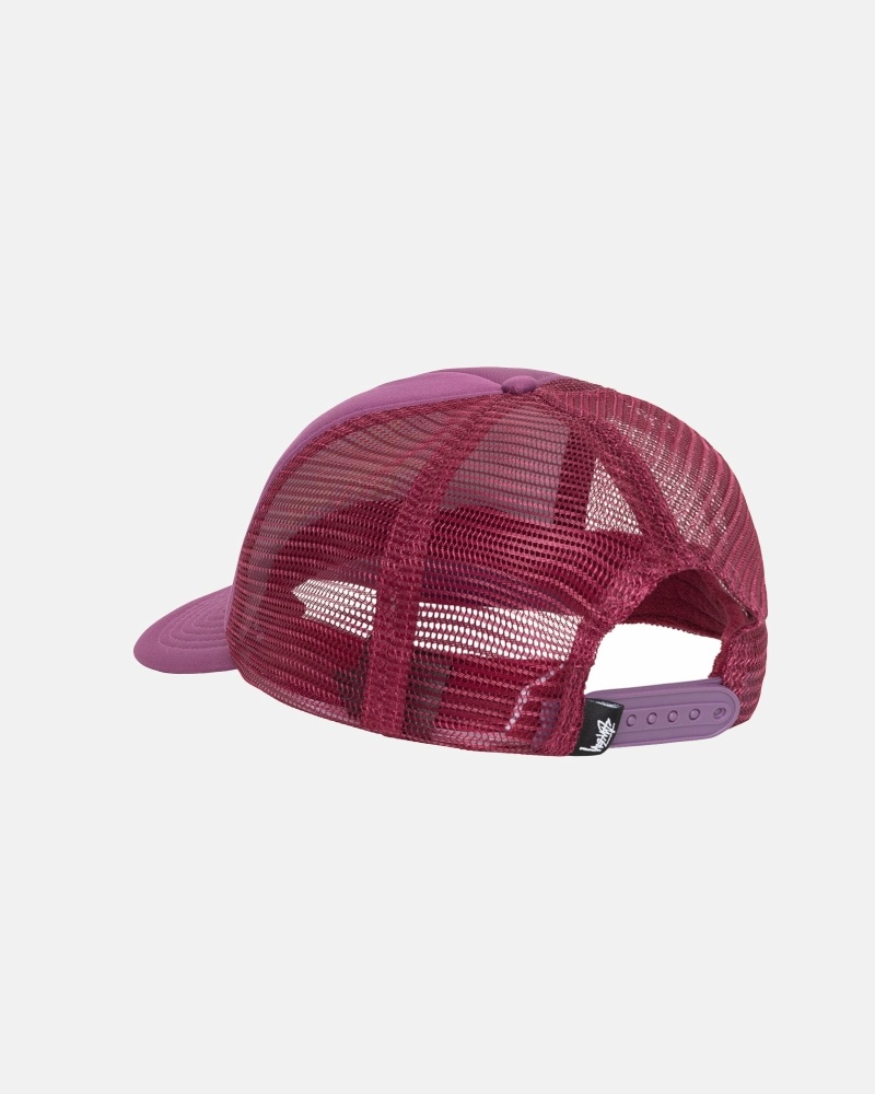 Purple Stussy Big Basic Trucker Men's Caps | YGB-893761