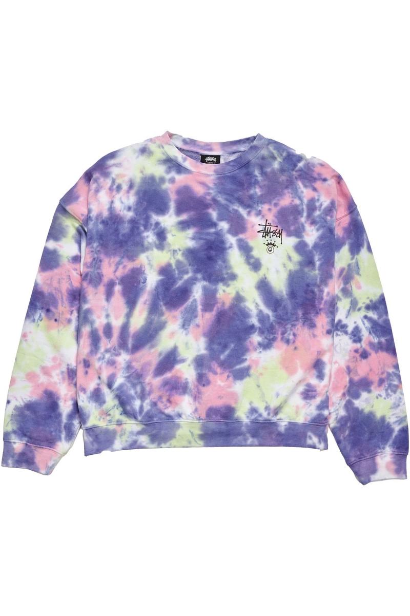 Purple Stussy Copyright TD BF Crew Women\'s Sweaters | XKL-134058