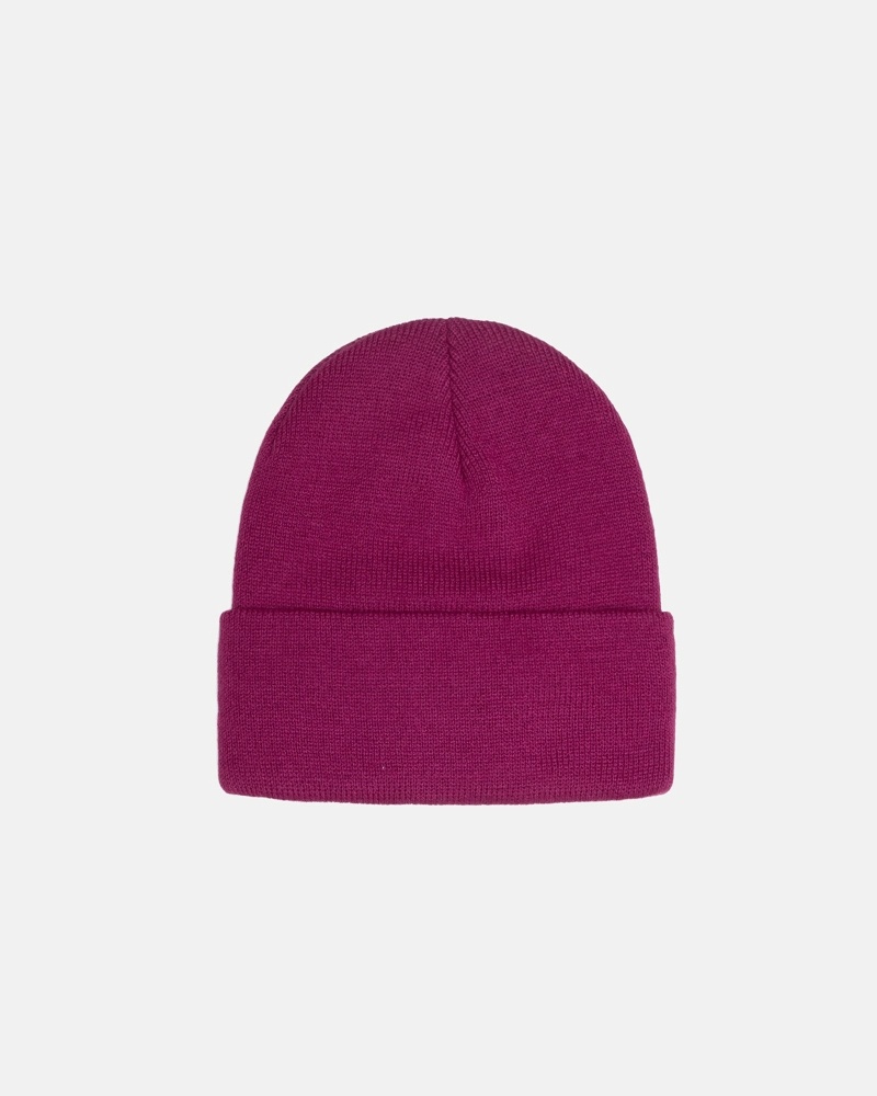 Purple Stussy Stock Cuff Men's Beanie | BGY-062147