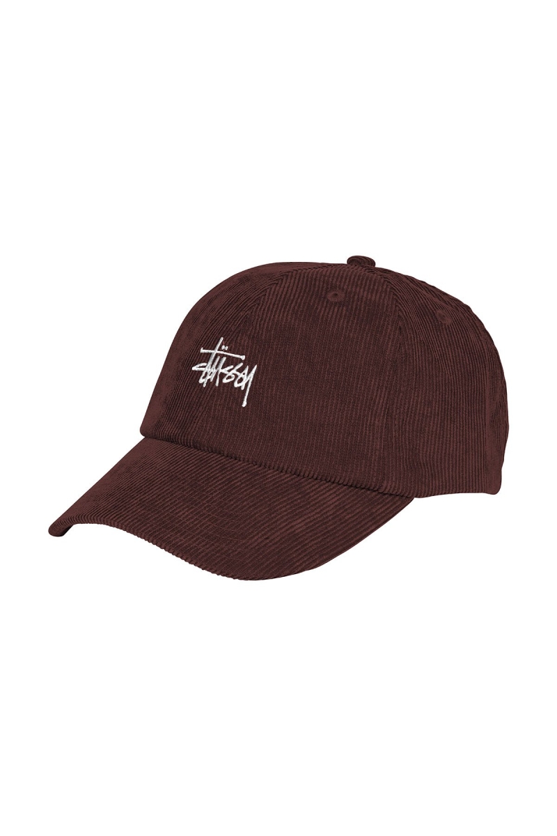 Red Stussy Graffiti Cord Low Pro Men\'s Hats | TPI-562140