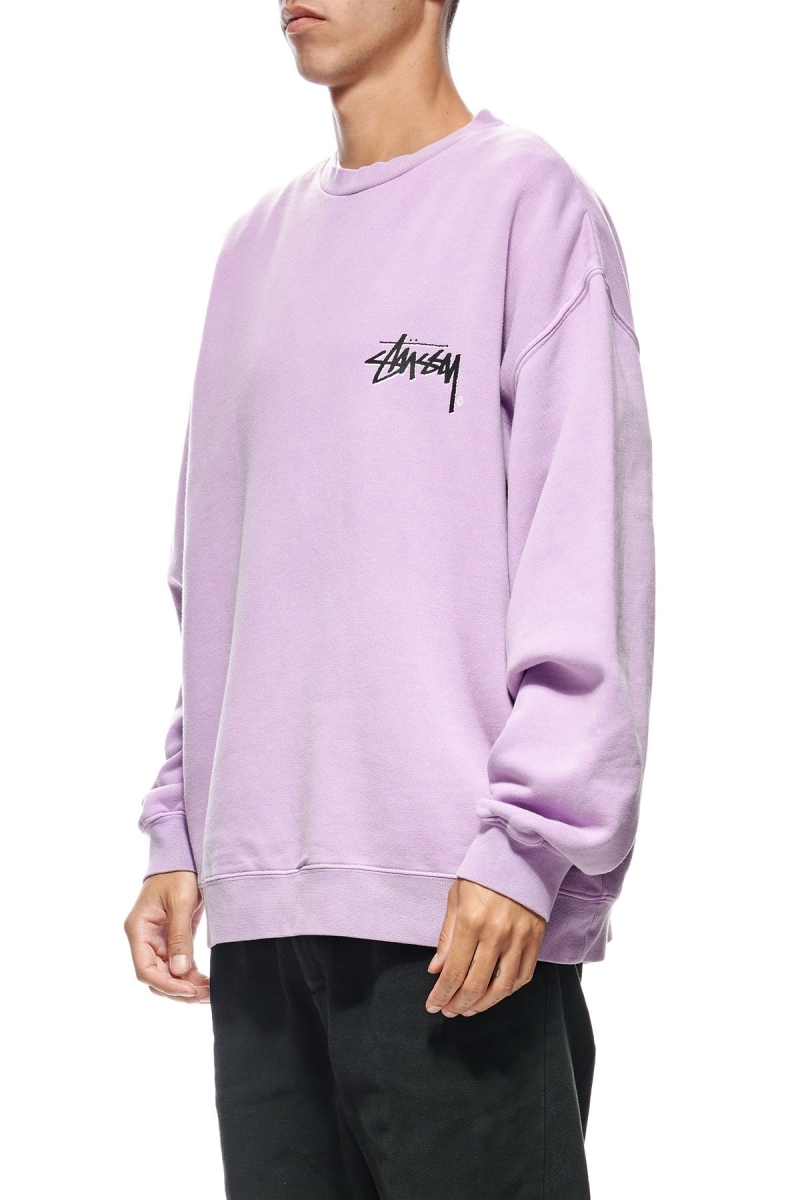 Red Stussy Stock Shadow Crew Men's Sweaters | PUS-037621