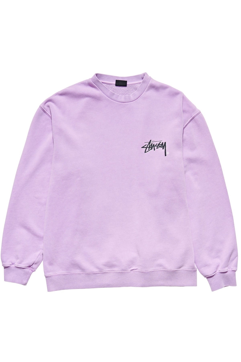 Red Stussy Stock Shadow Crew Men\'s Sweaters | PUS-037621