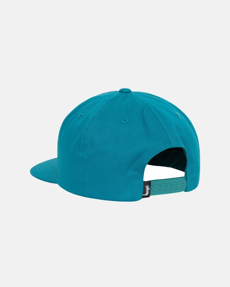 Turquoise Stussy Big Stock Point Crown Men's Caps | TVA-605781