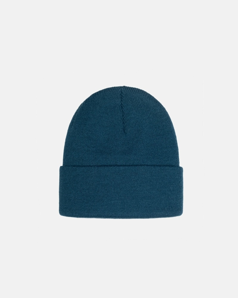 Turquoise Stussy Stock Cuff Men's Beanie | AUW-765241