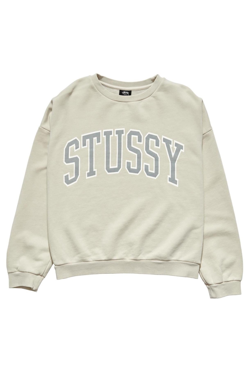 White Stussy Campus OS Crew Women\'s Sweaters | ECD-542176