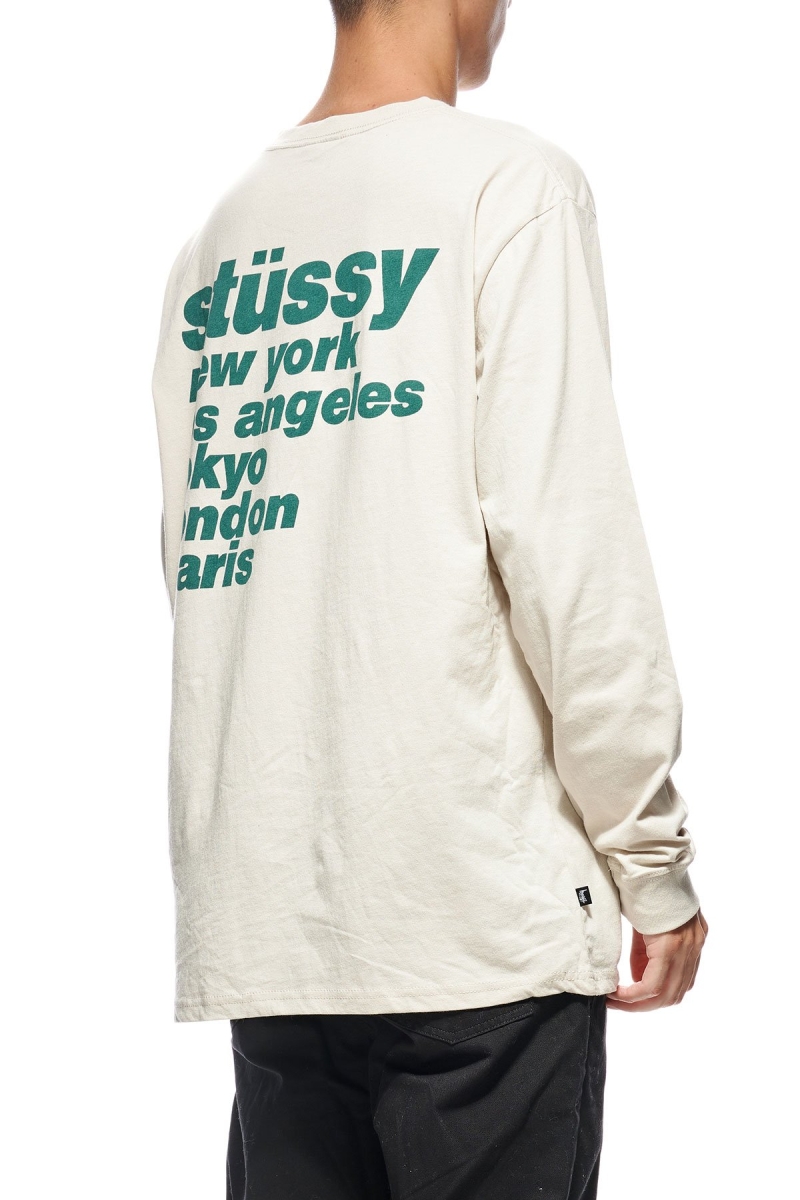 White Stussy Cities Men's Sweatshirts | WUH-382640