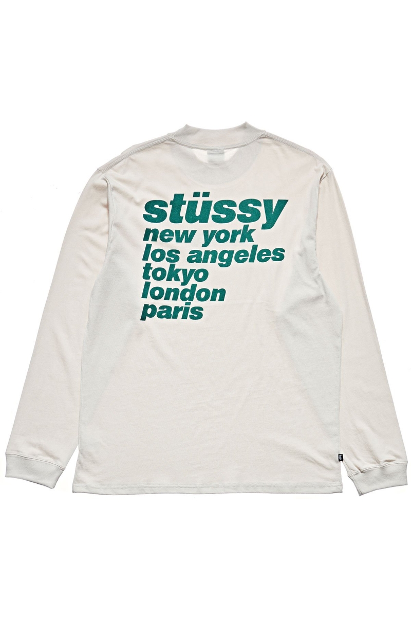 White Stussy Cities Men\'s Sweatshirts | WUH-382640