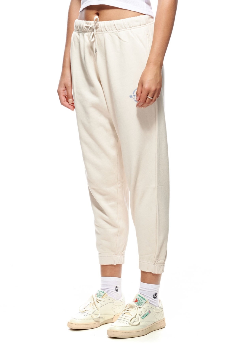 White Stussy City Circle Trackpant Women's Track Pants | BDT-246389