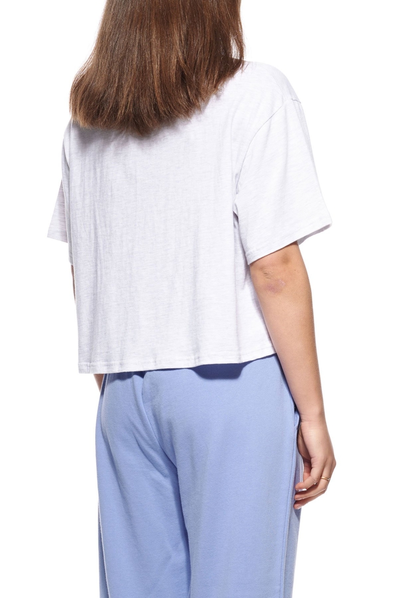 White Stussy College Boxy Women's T Shirts | IEC-391827