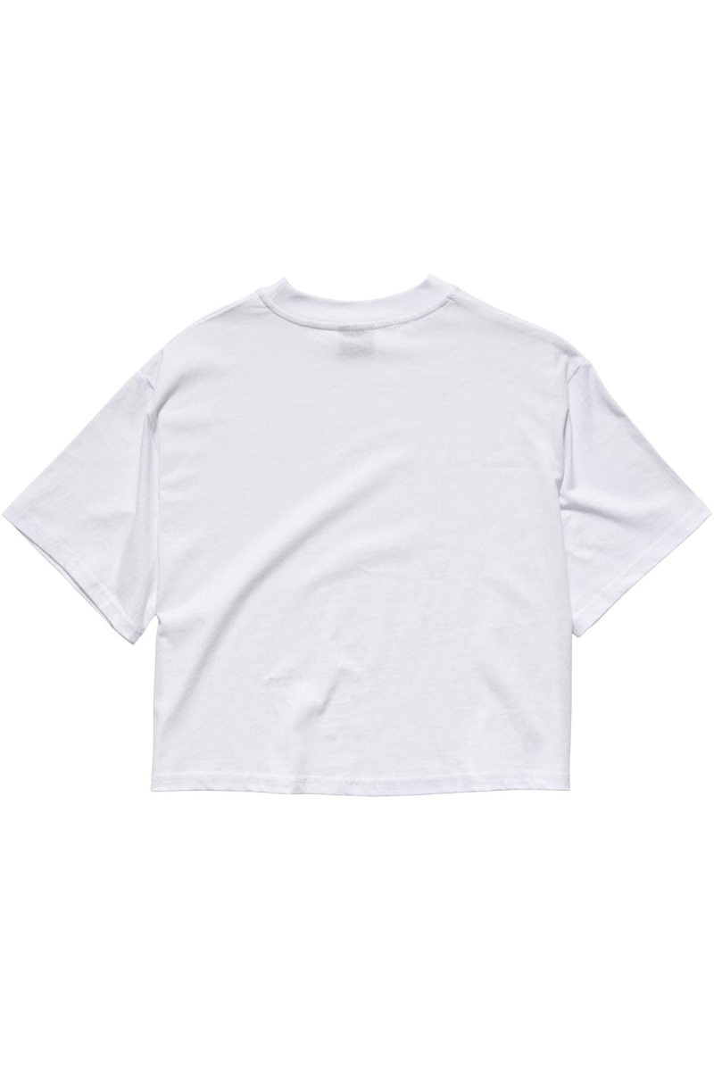 White Stussy Graffiti Boxy Women's T Shirts | YLG-250619