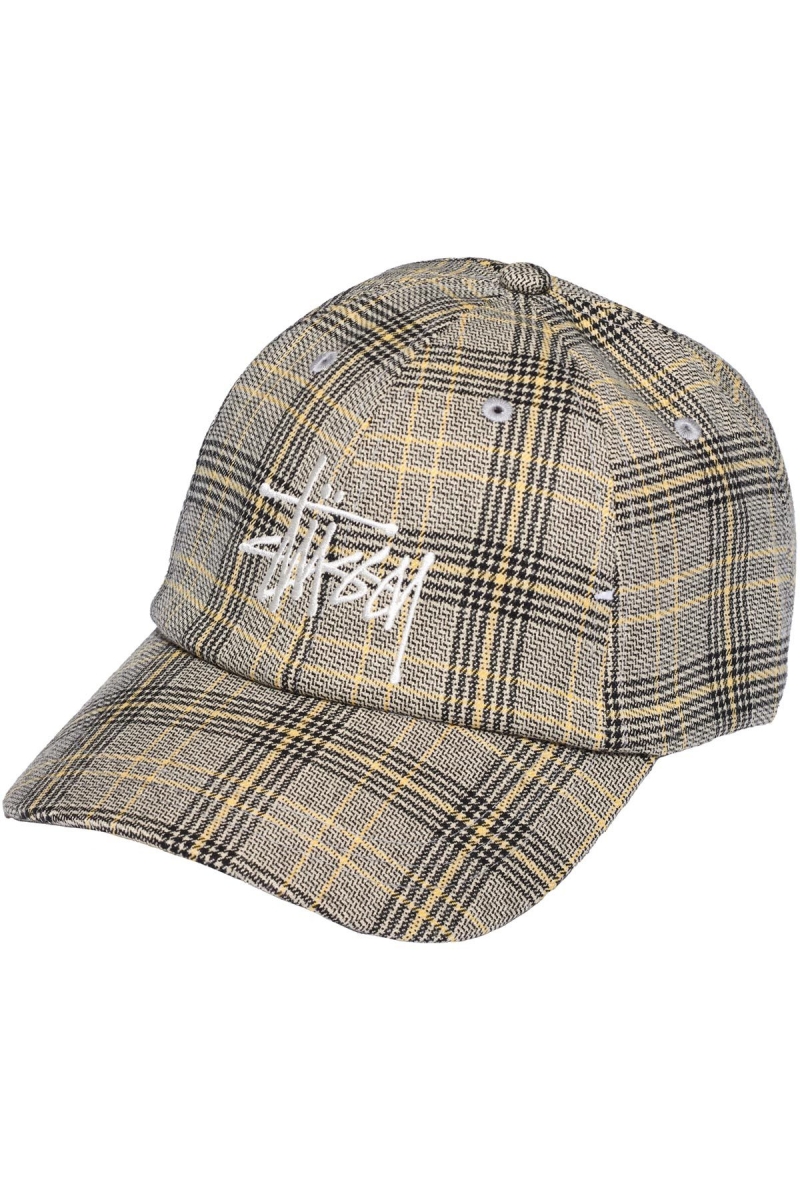 White Stussy Graffiti Check Low Pro Men\'s Hats | MRQ-475329