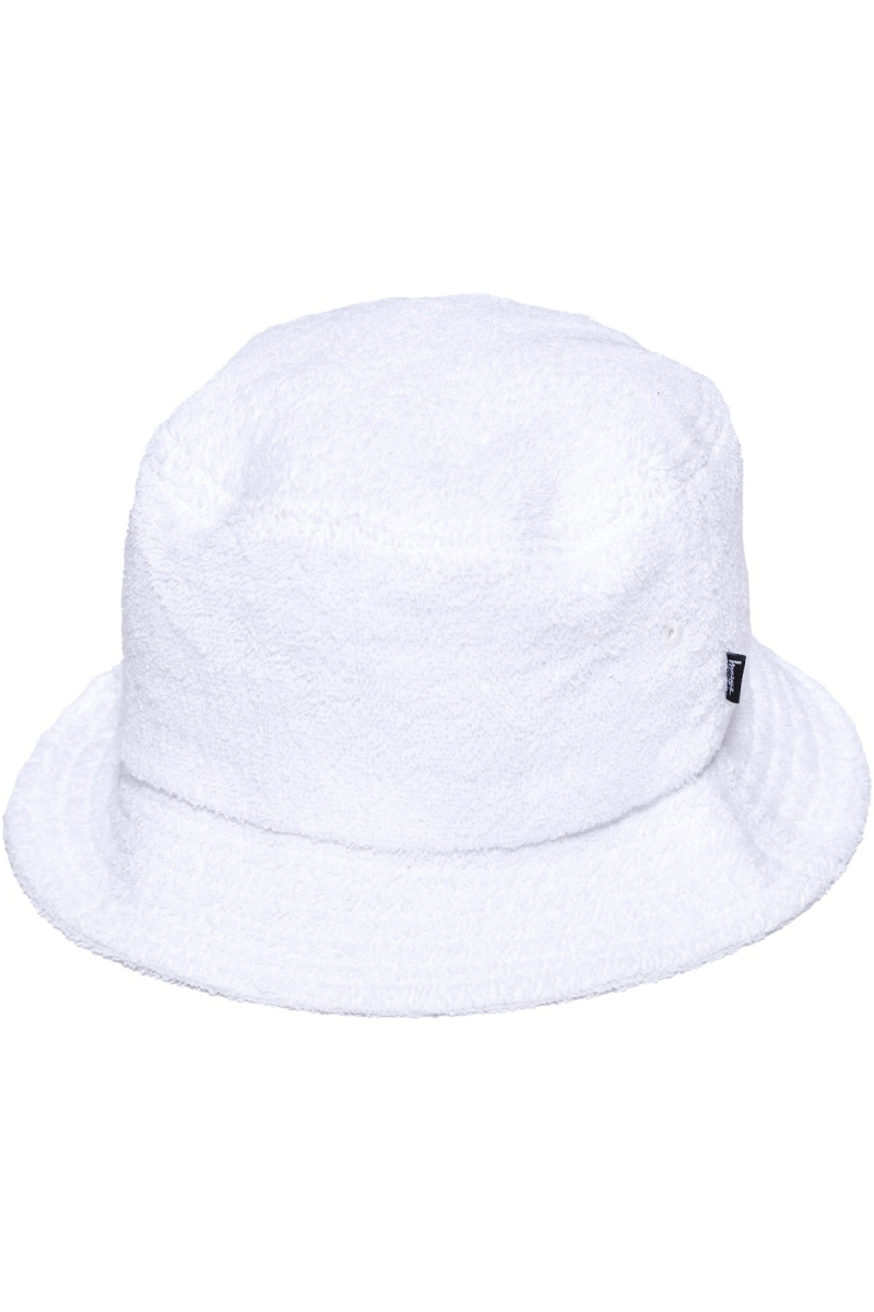 White Stussy Graffiti Terry Bucket Men's Hats | ZNG-764258