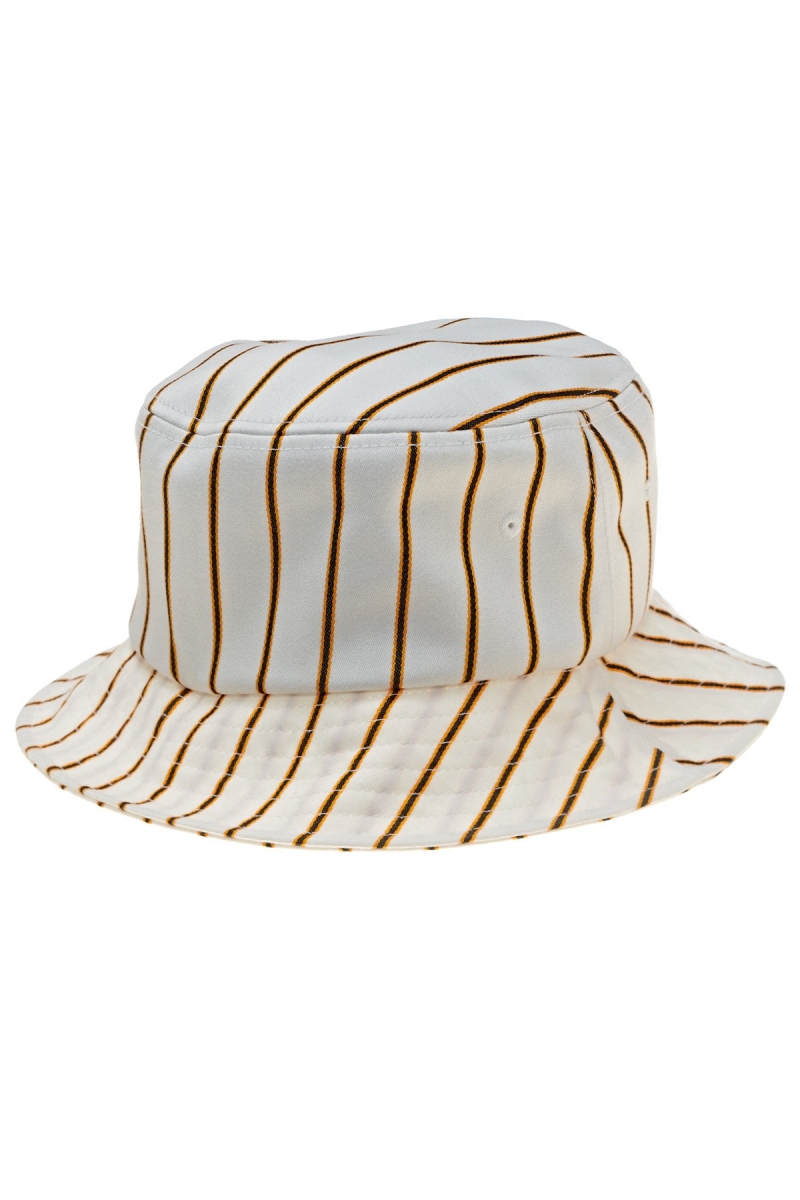 White Stussy Pinstripe Graffiti Bucket Men's Hats | IUZ-135084