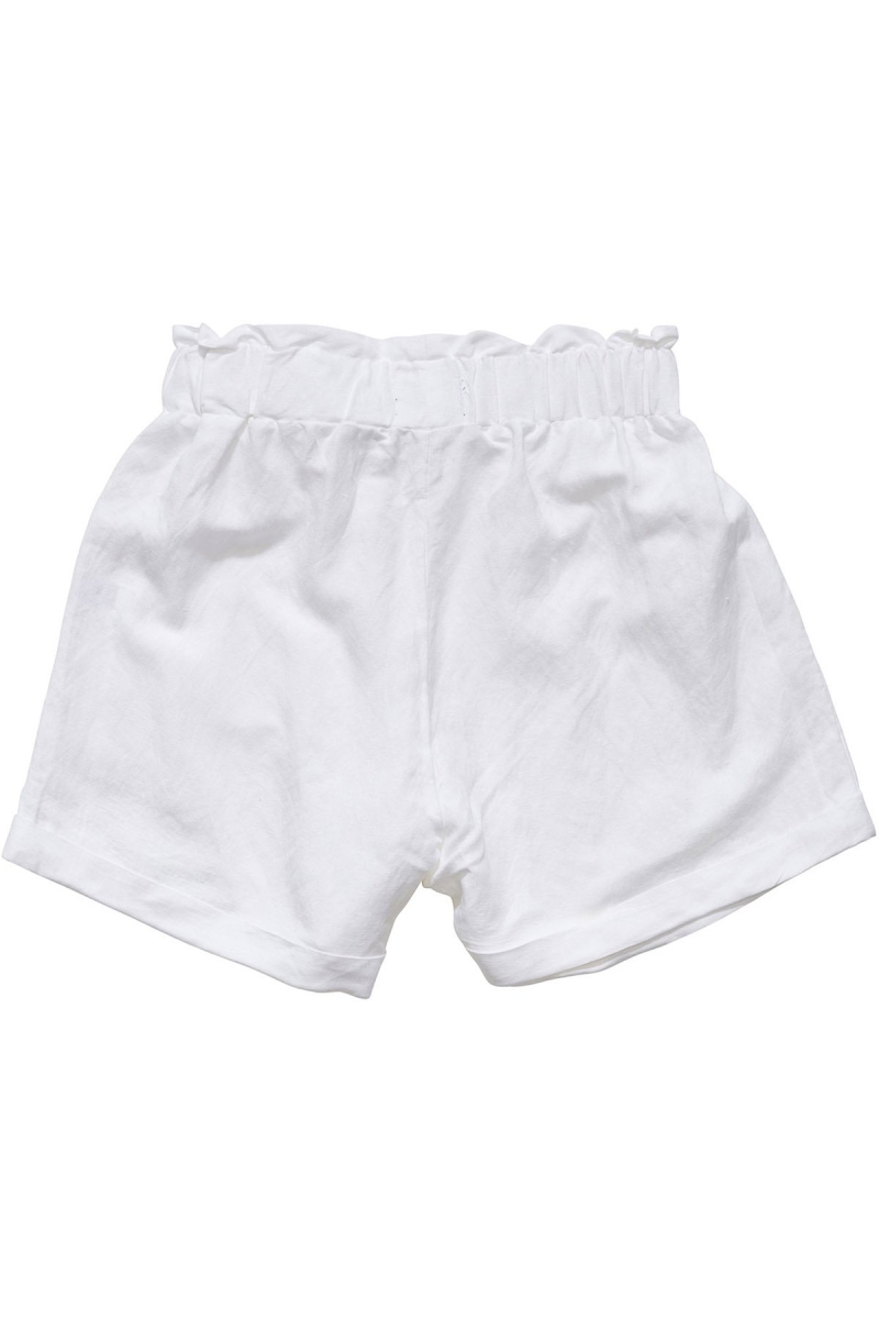 White Stussy Shoreline Linen Beach Women's Shorts | KFL-013562