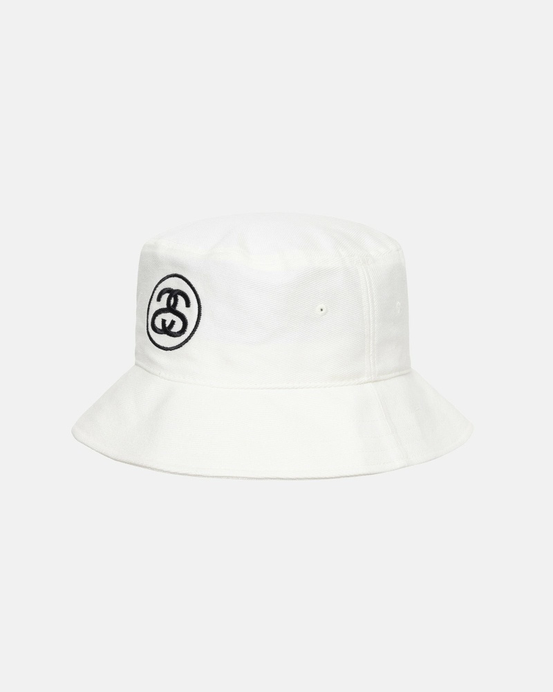 White Stussy Ss Link Deep Men's Bucket Hats | MQZ-531284