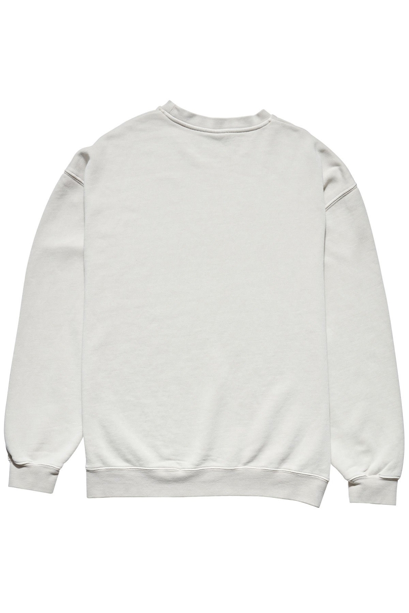 White Stussy Stock Shadow Crew Men's Sweaters | INO-786139