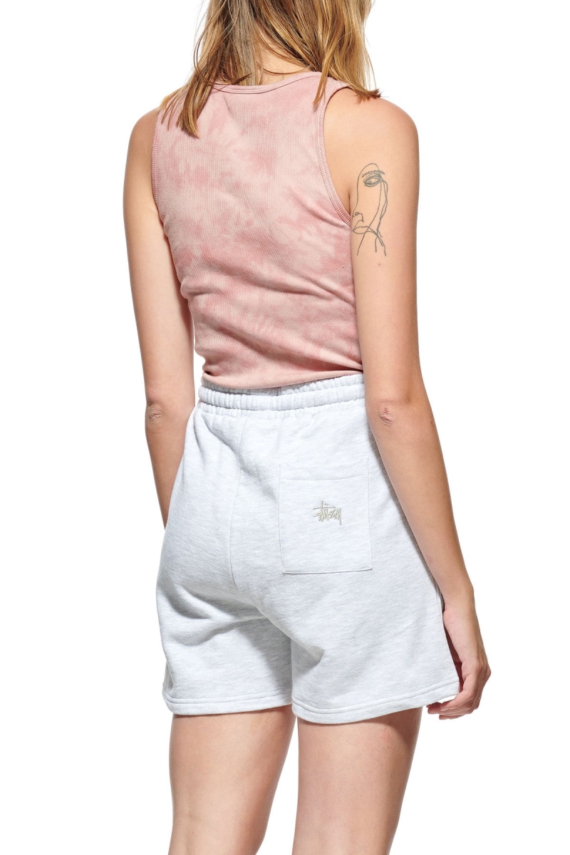 White Stussy Text LW Waisted Short Women's Shorts | OQY-206158