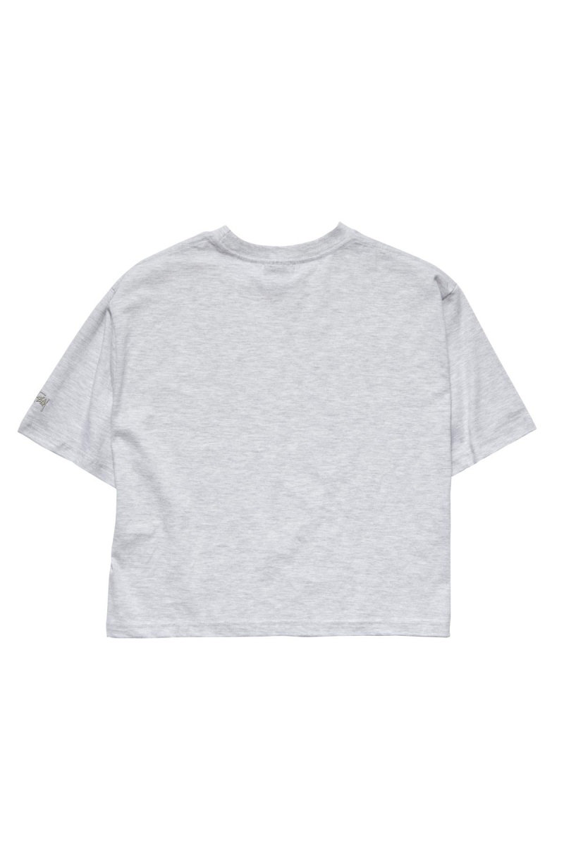 White Stussy Text Waisted OS Tee Women's Sportswear | ZHO-582713