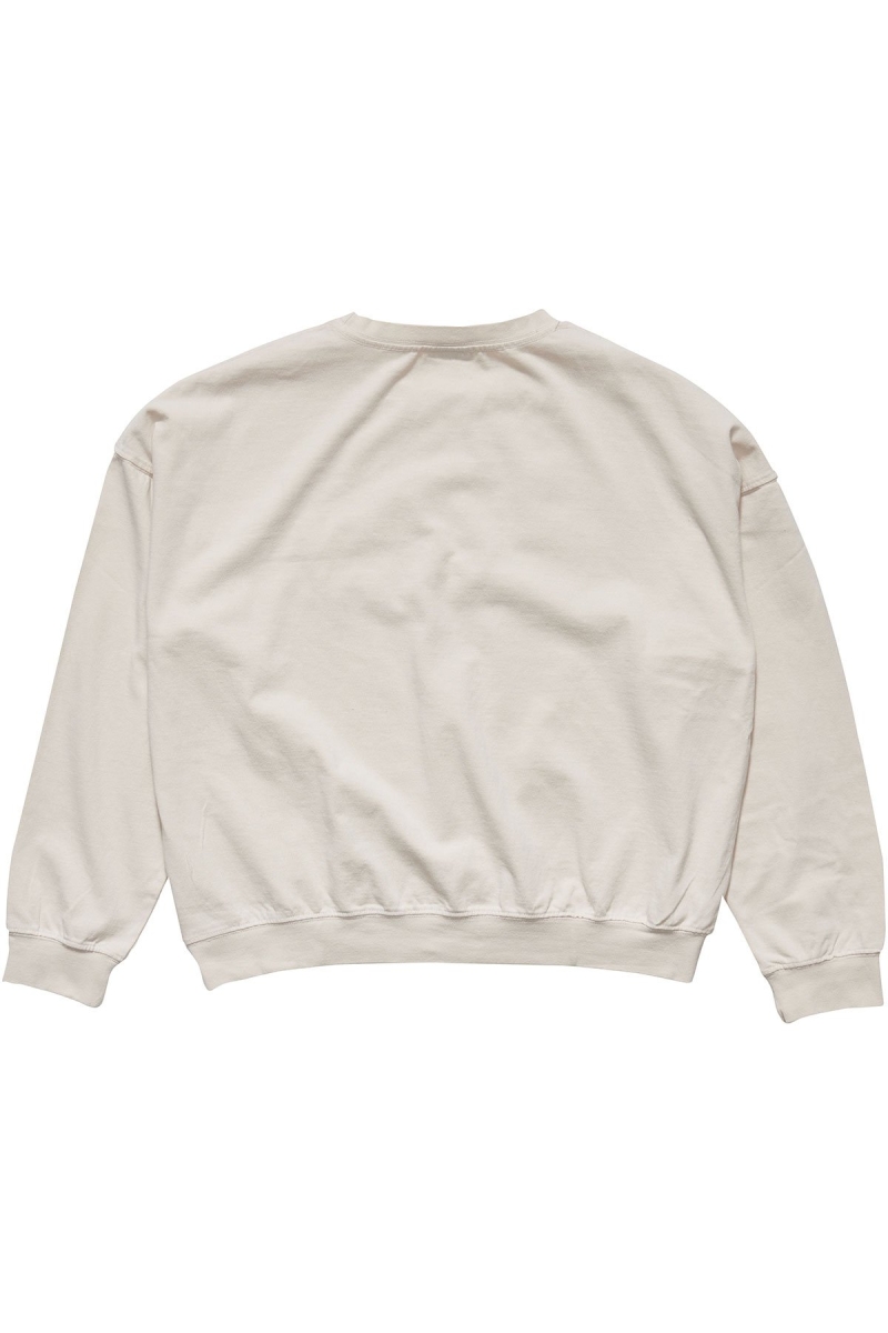 White Stussy Trail Embroidered Rugby Crew Women's Sweaters | ACI-250941