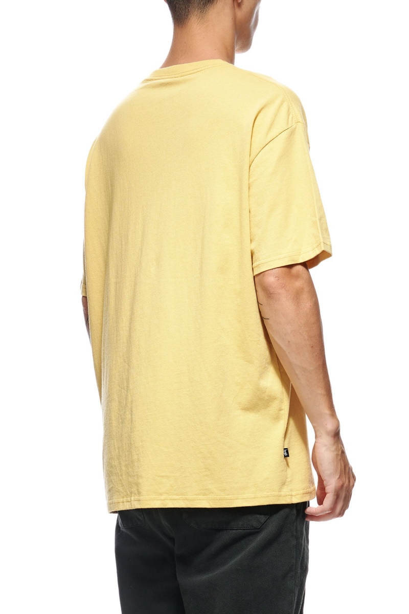 Yellow Stussy Crown Pocket SS Men's T Shirts | AUJ-264798