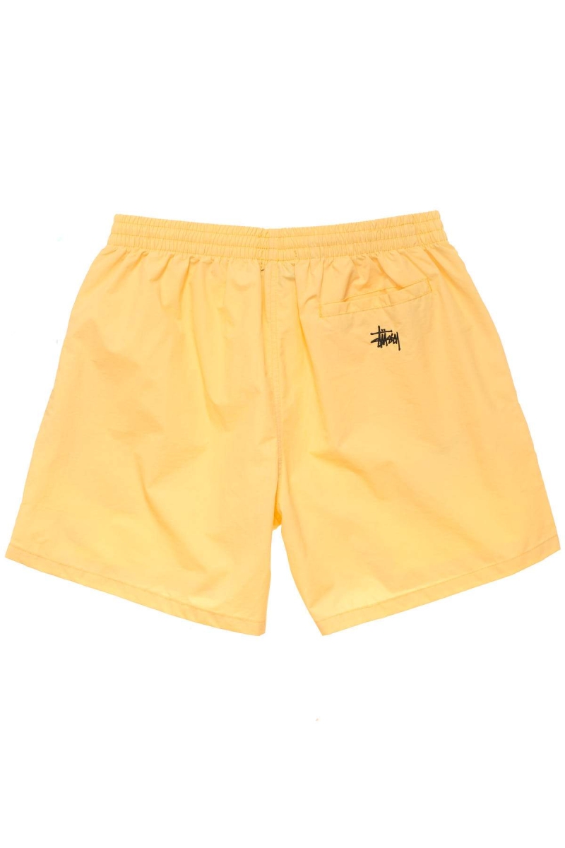 Yellow Stussy Nylon Big Beach Men's Shorts | QHW-548072