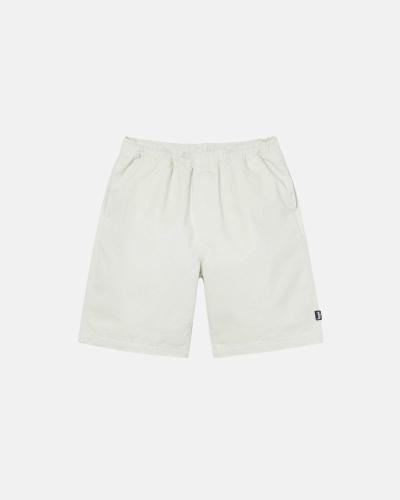 Beige Stussy Brushed Men's Shorts | AGC-749806