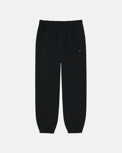 Black Stussy 8 Ball Embroidered Pant Men's Sweatpants | KIB-538921