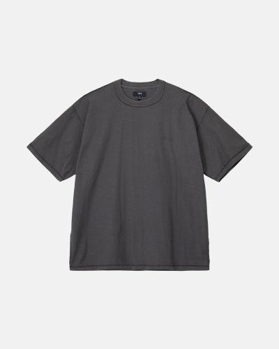 Black Stussy Lazy Men's T Shirts | DIJ-564380