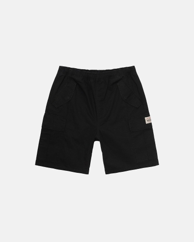 Black Stussy Ripstop Cargo Men's Shorts | UZO-836924