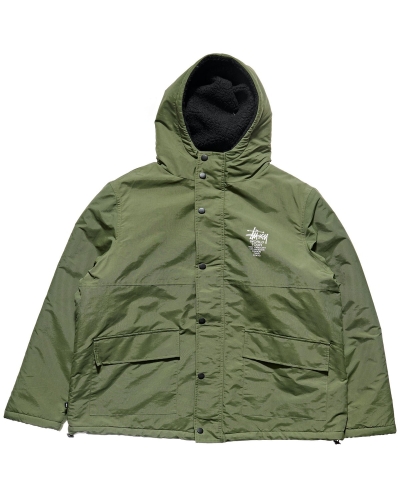 Black Stussy World Tour Reversible Men's Jackets | KPZ-154760