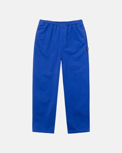 Blue Stussy Brushed Men's Beach Pants | VSG-019354