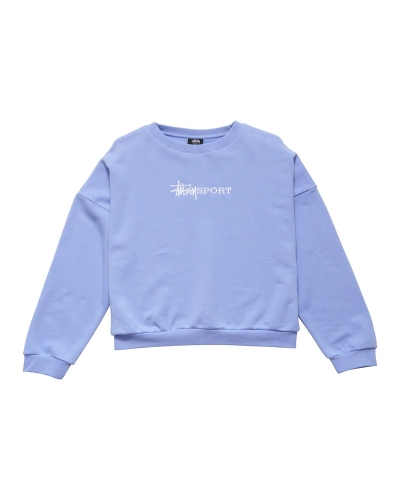 Blue Stussy Sport OS Crew Women's Sportswear | JXM-741285