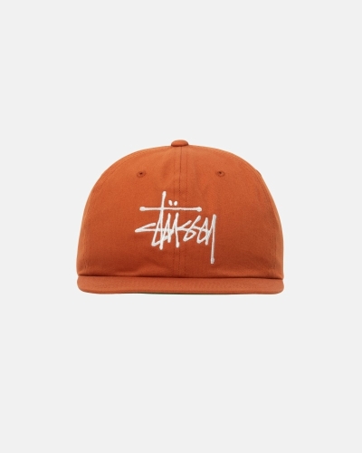 Brown Stussy Basic Strapback Men's Caps | ONH-102978