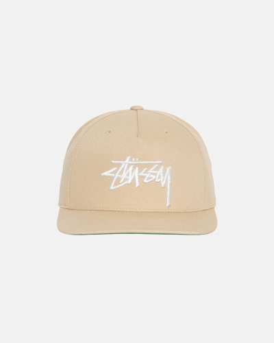 Brown Stussy Big Stock Point Crown Men's Caps | ZLQ-542981