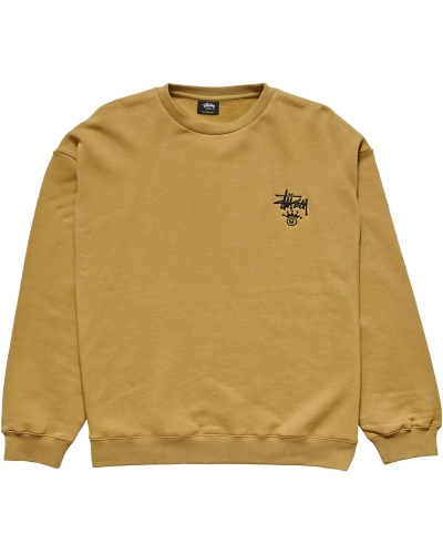 Brown Stussy Copyright Crown Crew Men's Sweaters | XYL-426057