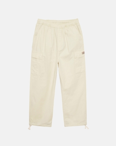 Cream Stussy Ripstop Cargo Men's Beach Pants | DWC-873694