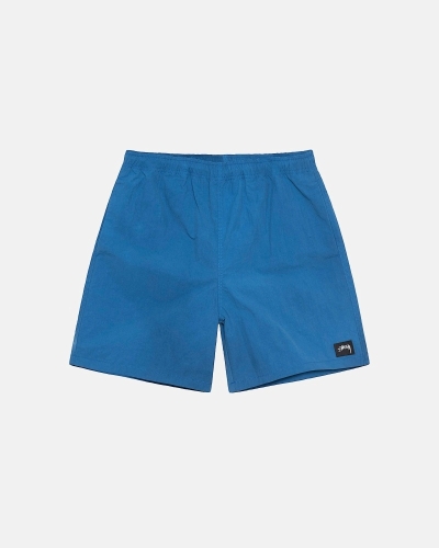 Deep Blue Stussy Wave Dye Nylon Short Men's Shorts | YRT-075234