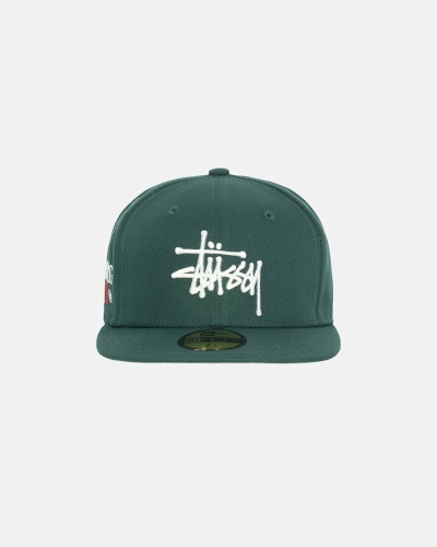 Green Stussy Authentic New Era Men's Caps | OLR-704896