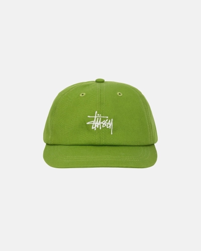 Green Stussy Basic Stock Low Pro Men's Caps | ZAO-294715