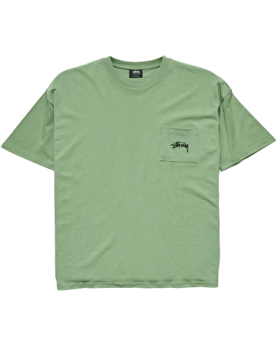 Green Stussy Design Labs SS Men's T Shirts | FXD-632109