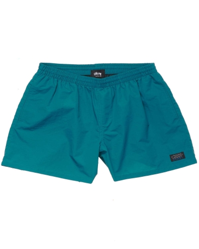 Green Stussy Nylon Big Beach Men's Shorts | SWH-503628
