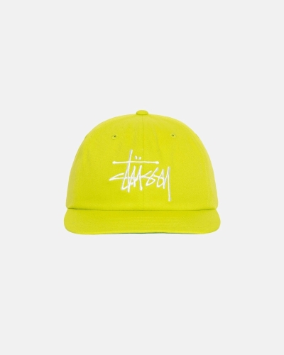 Light Green Stussy Basic Strapback Men's Caps | ZJO-487231