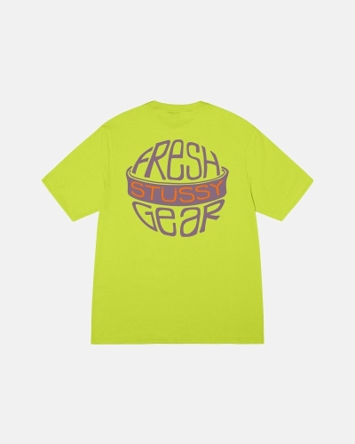 Light Green Stussy Fresh Gear Men's T Shirts | PHL-239870