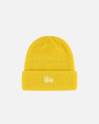 Orange Stussy Basic Cuff Men's Beanie | FEG-937640